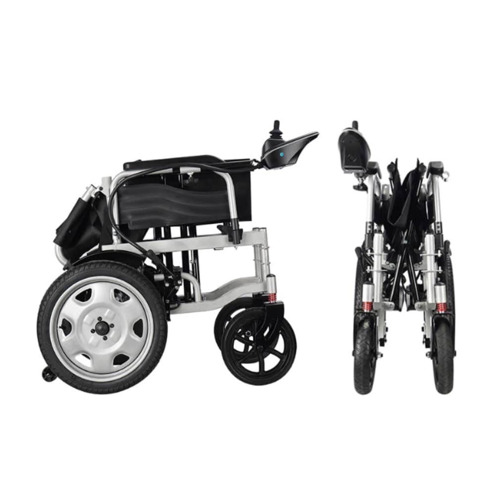 COOLBABY ZZR-E300E Portable adult electric wheelchair, folding special mobility wheelchair, front wheel with shock absorption, equipped with two 250W brush high power motors - COOL BABY