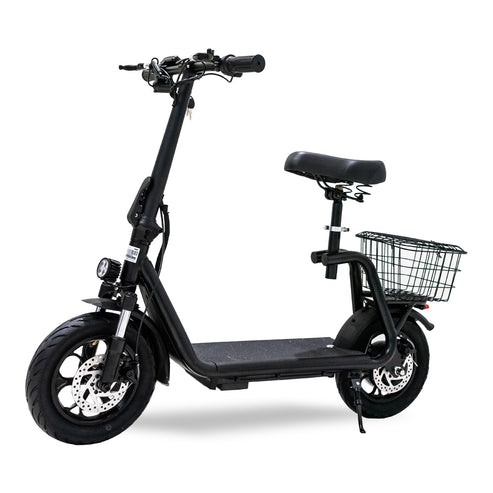 Small Harley Electric Bicycle Folding Electric Scooter 2 Wheels Electric Motorcycle with Basket - COOLBABY