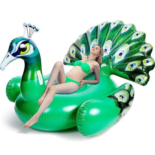 COOLBABY Inflatable Peacock Pool Float,Ride on Raft for Swimming Pool,Beach Floaties,Party Decoration Toys, Pool Island, Summer Pool Raft Lounge - COOLBABY