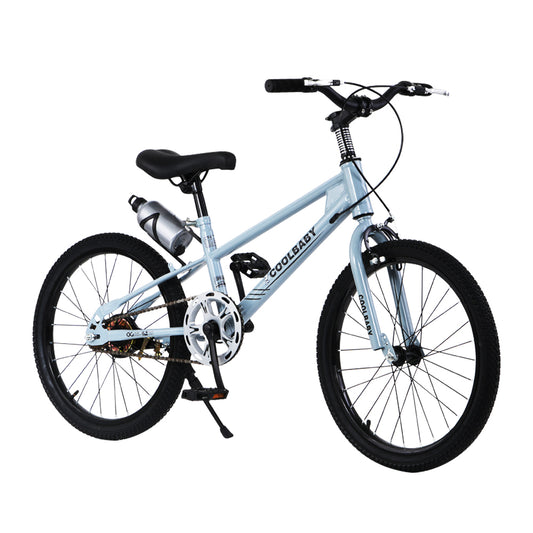 COOLBABY High carbon steel frame adjustable height double brake mountain bike for teenagers - COOLBABY