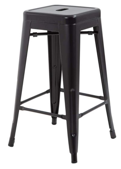 Metal Stackable Bar-Home Kitchen Stool - Black - COOLBABY