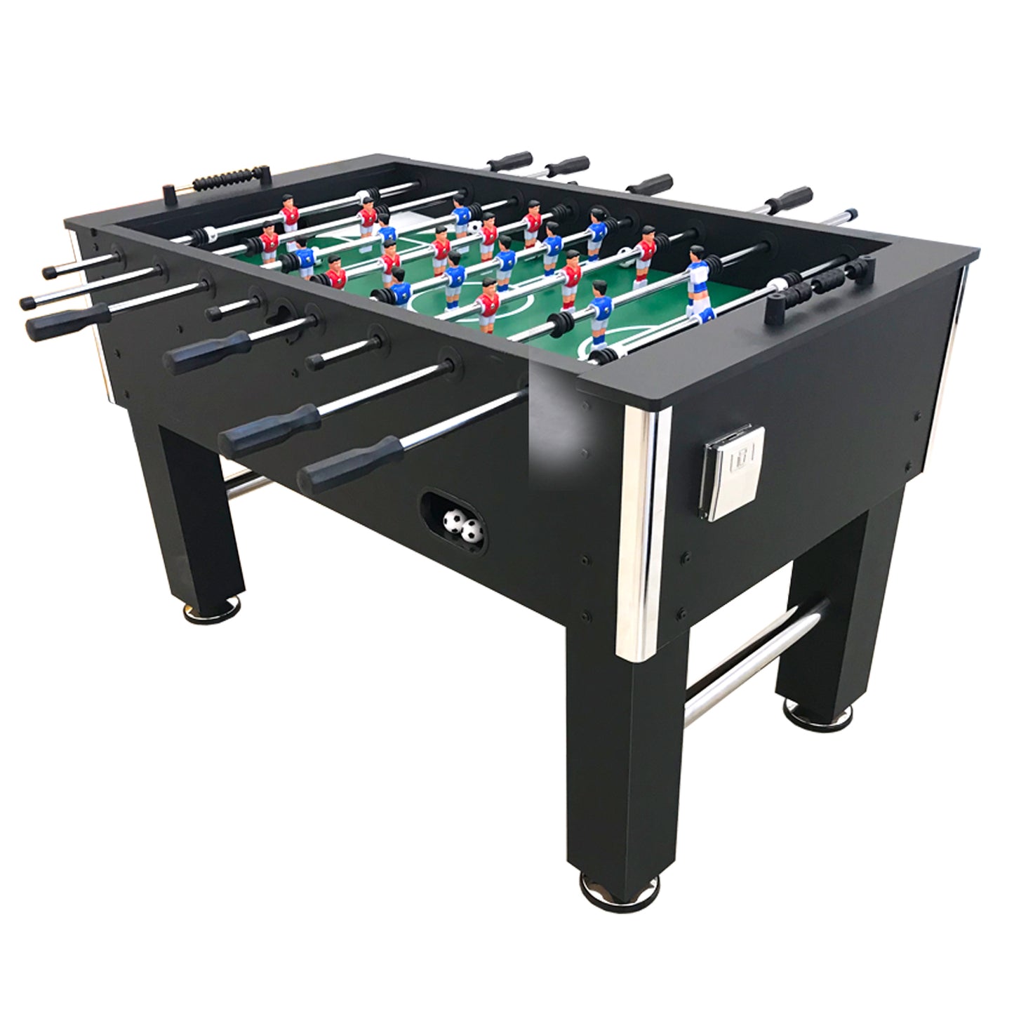 55 Inch Full Size Foosball Table Game Soccer Table for Adults - Perfect for Home, Office or Game Room - Black