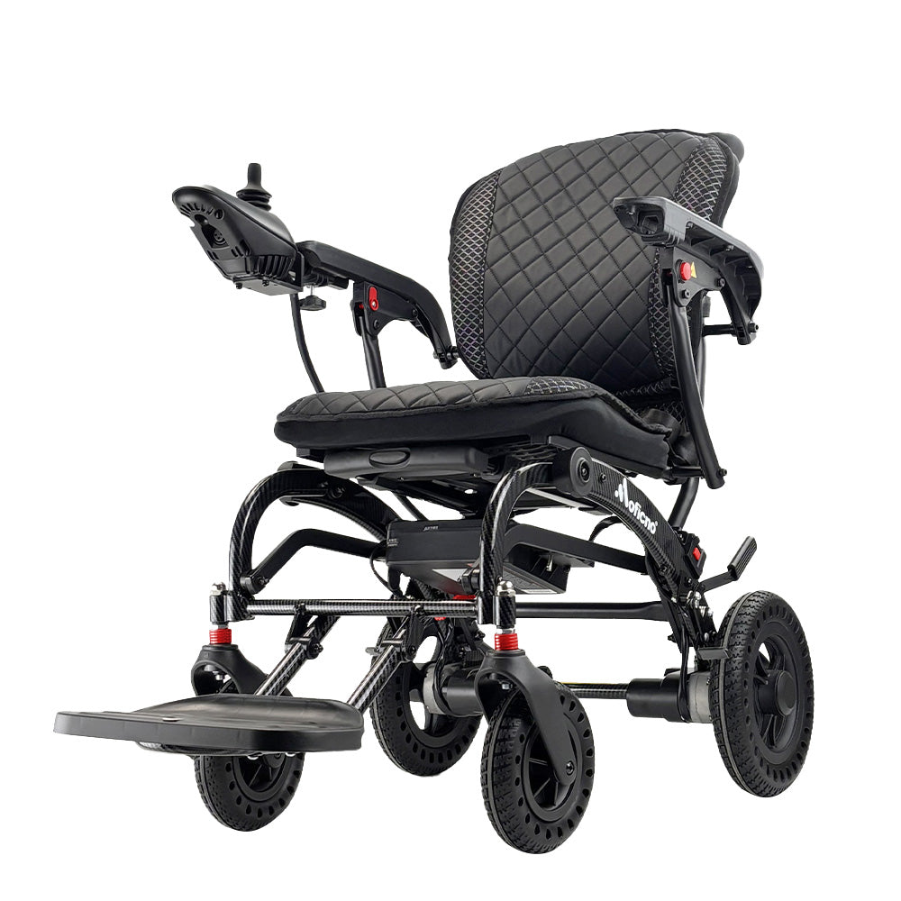 Electric Wheelchair for Adults & Seniors（ Lightweight Aluminum Frame ）（ 3-Second Fold ）（ Ergonomic Design）（ Friendly Mobility Scooter with 360° ）All-Terrain Travel, Airplane - COOLBABY