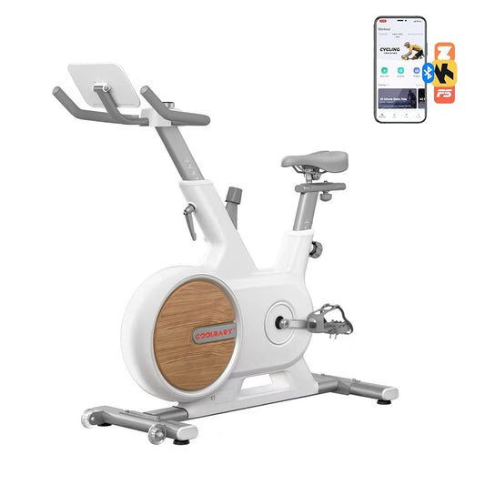 COOLBABY Indoor Magnetic Spinning Bike With Bluetooth APP,Exercise Bike for Home Workout,Motorized Magnetic,Tablet Holder,WQSJ-JSC01 - COOLBABY