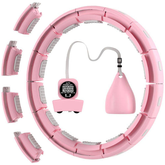 COOLBABY Smart Weighted Hula Ring Hoops,Fitness Hoop with Ball,Silent Hoola Hoop with 18 Adjustable Links - COOL BABY