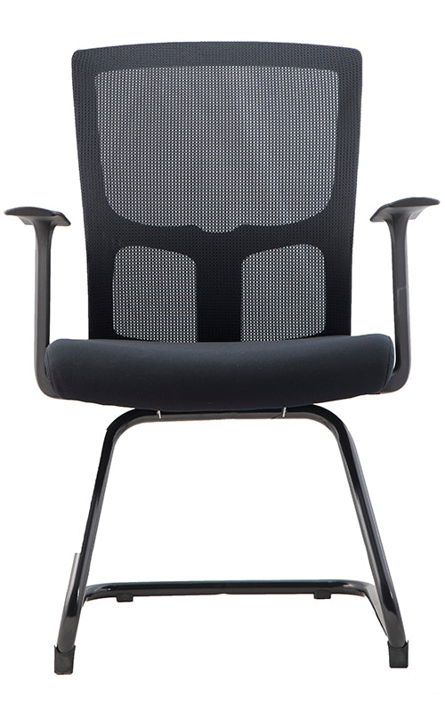 Medium Back Office Bow Chair, Visitor Chair - Black