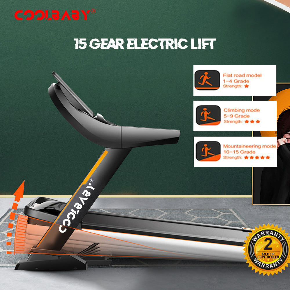 Fitness PBJ24 Treadmill 4HP Peak Motor, Auto Incline, Speed Range1-18 Km, LED Display, 150 Kg User   Weight,Hydraulic Foldable, Inbuilt Speakers