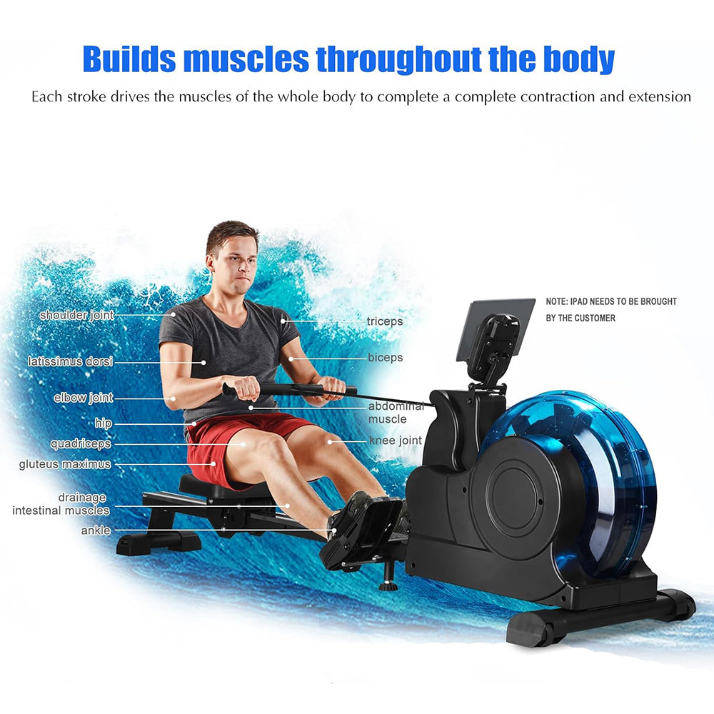 COOLBABY Water Rowing Machine,Sports Foldable Rowing Machine,Rowing Machine for Home Office,Max Load 110 KG - COOLBABY