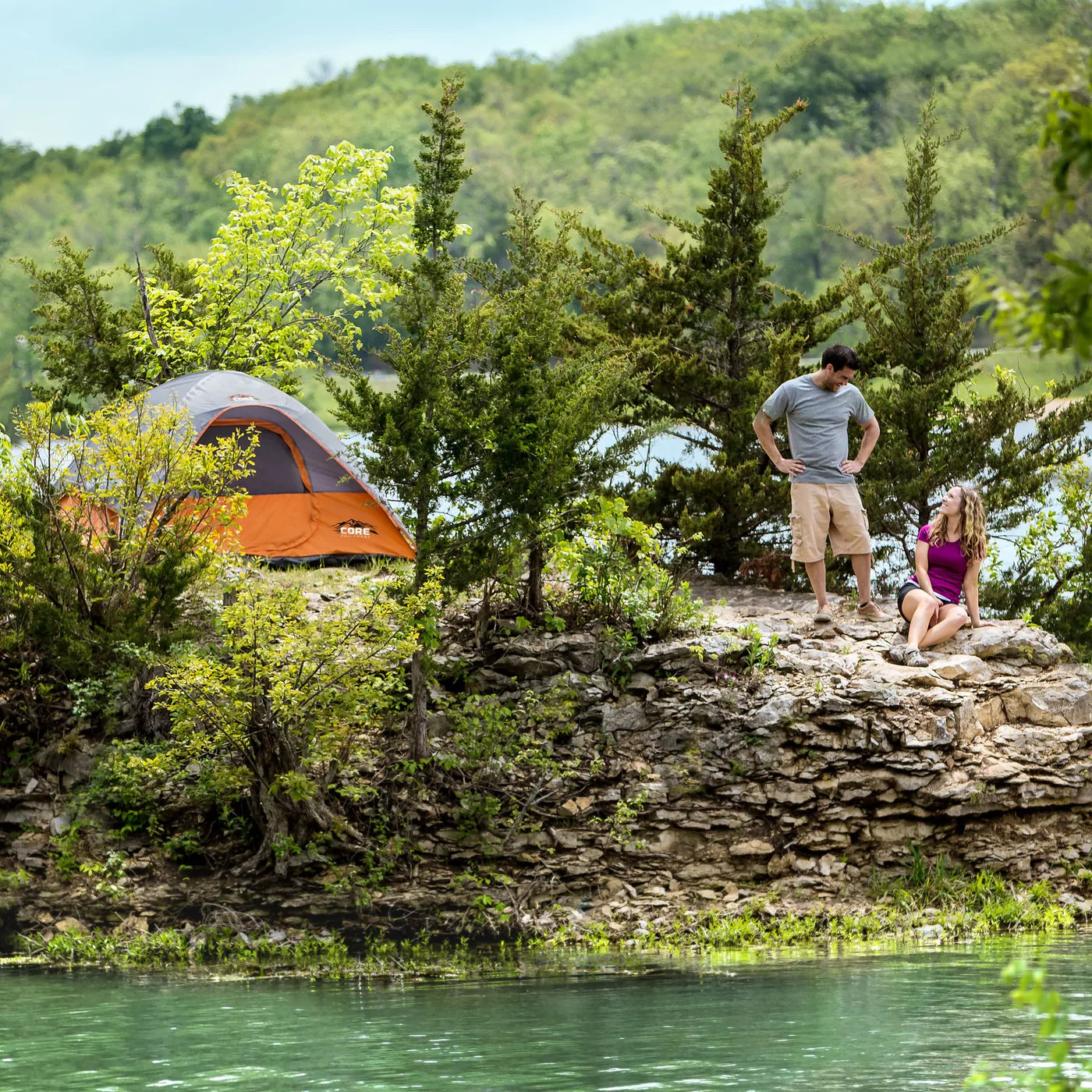 COOLBABY Core 4-Person Dome Tent 9' x 7' – Waterproof, Ventilated, and Easy to Set Up - COOLBABY