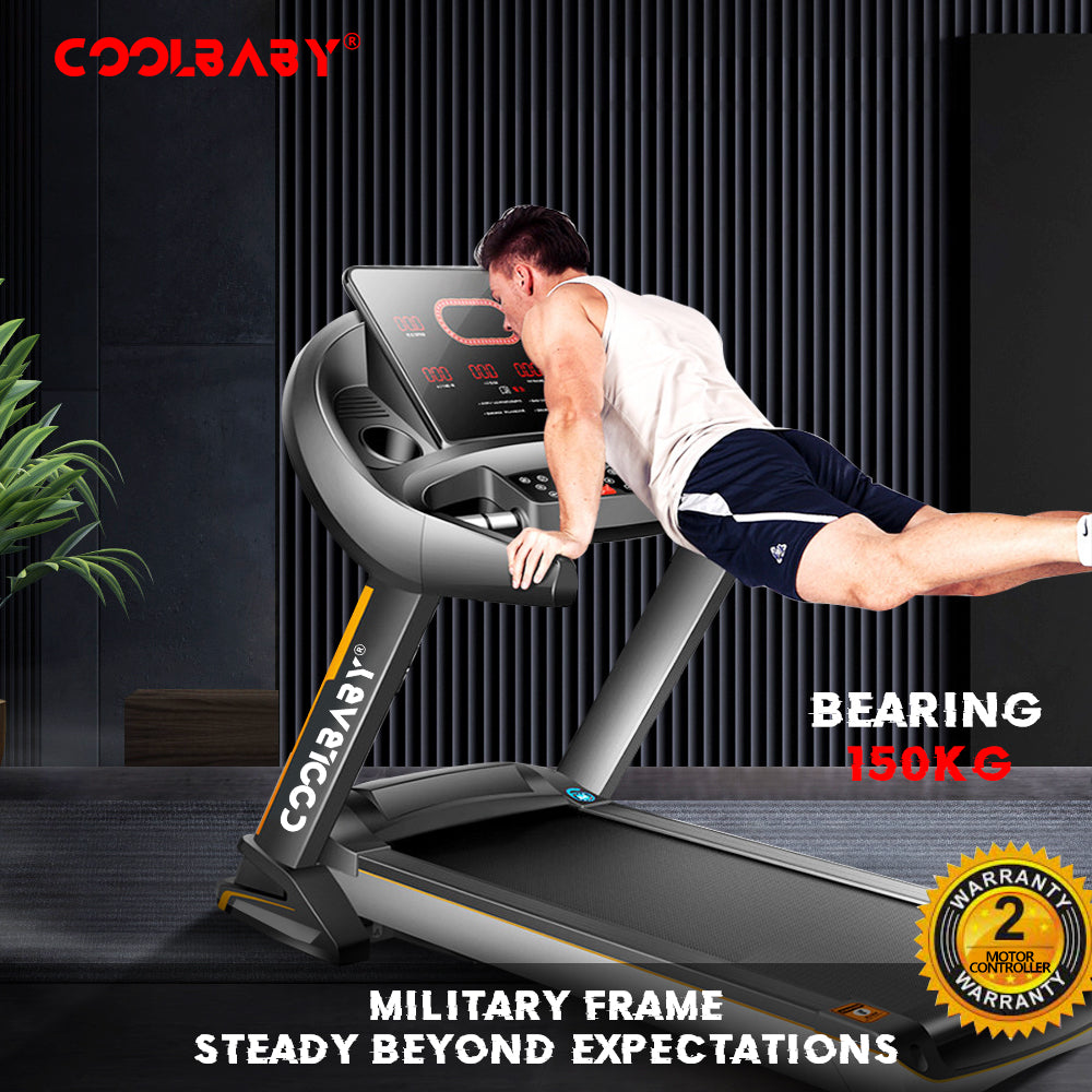Fitness PBJ24 Treadmill 4HP Peak Motor, Auto Incline, Speed Range1-18 Km, LED Display, 150 Kg User   Weight,Hydraulic Foldable, Inbuilt Speakers
