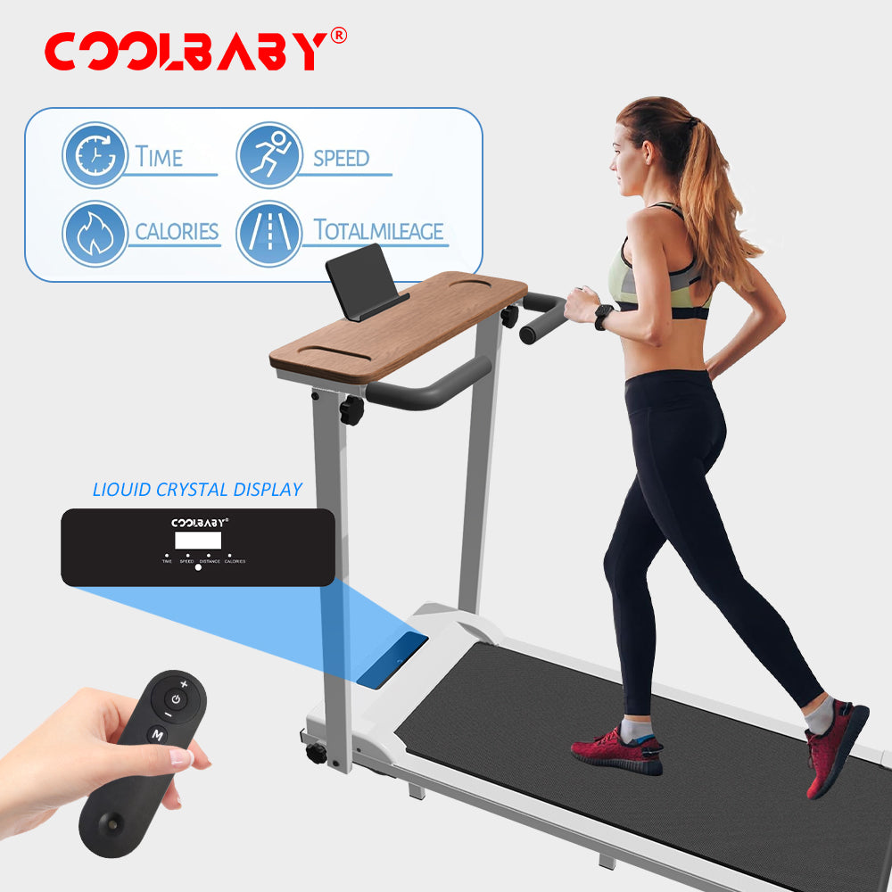 COOLBABY PBJ03 Space-saving Electric Folding Walking Treadmill Motorised Treadmill Walker - COOLBABY