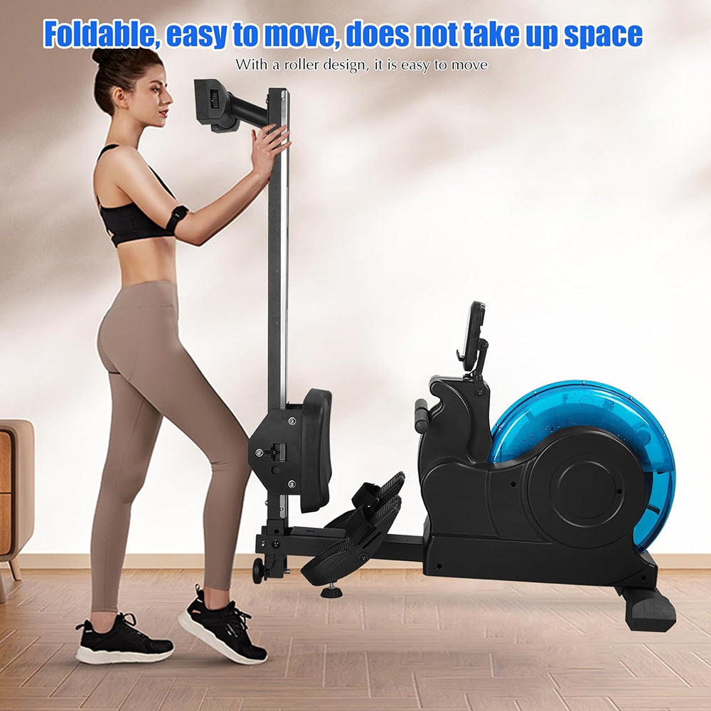 COOLBABY Water Rowing Machine,Sports Foldable Rowing Machine,Rowing Machine for Home Office,Max Load 110 KG - COOLBABY