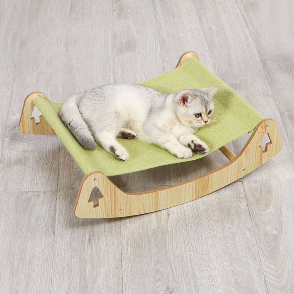 COOLBABY Cat Bed Pet Bed,Pet Shaker,Anti-slip Mat Design,Washable Breathable Cloth Pad,Solid Wood Cat Bed,for Little Cat and Little Dog - COOL BABY