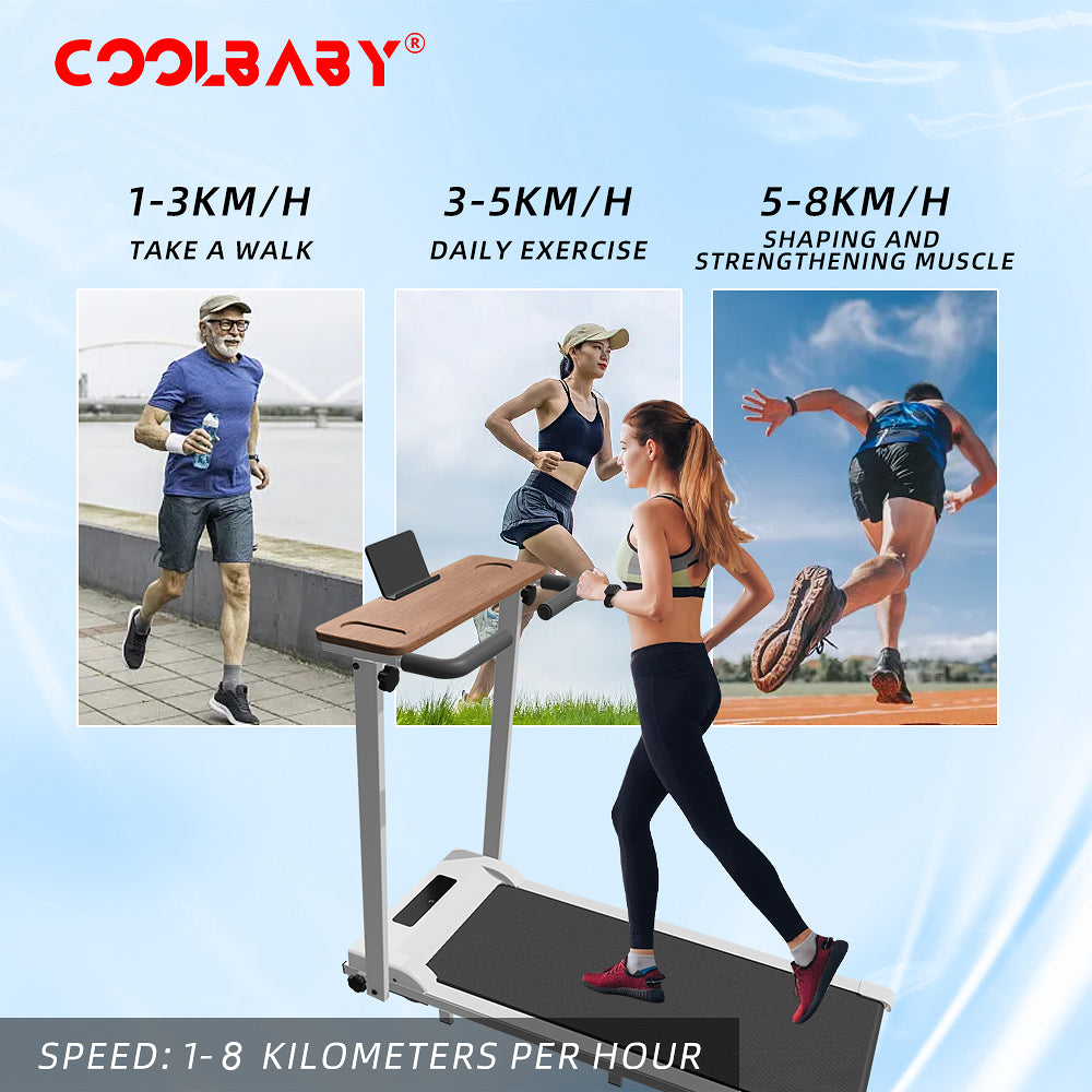 COOLBABY PBJ03 Space-saving Electric Folding Walking Treadmill Motorised Treadmill Walker - COOLBABY