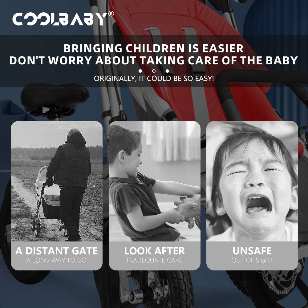 COOLBABY DSLTC-5X Versatile Urban Road Bike with Integrated Baby Seat - COOL BABY