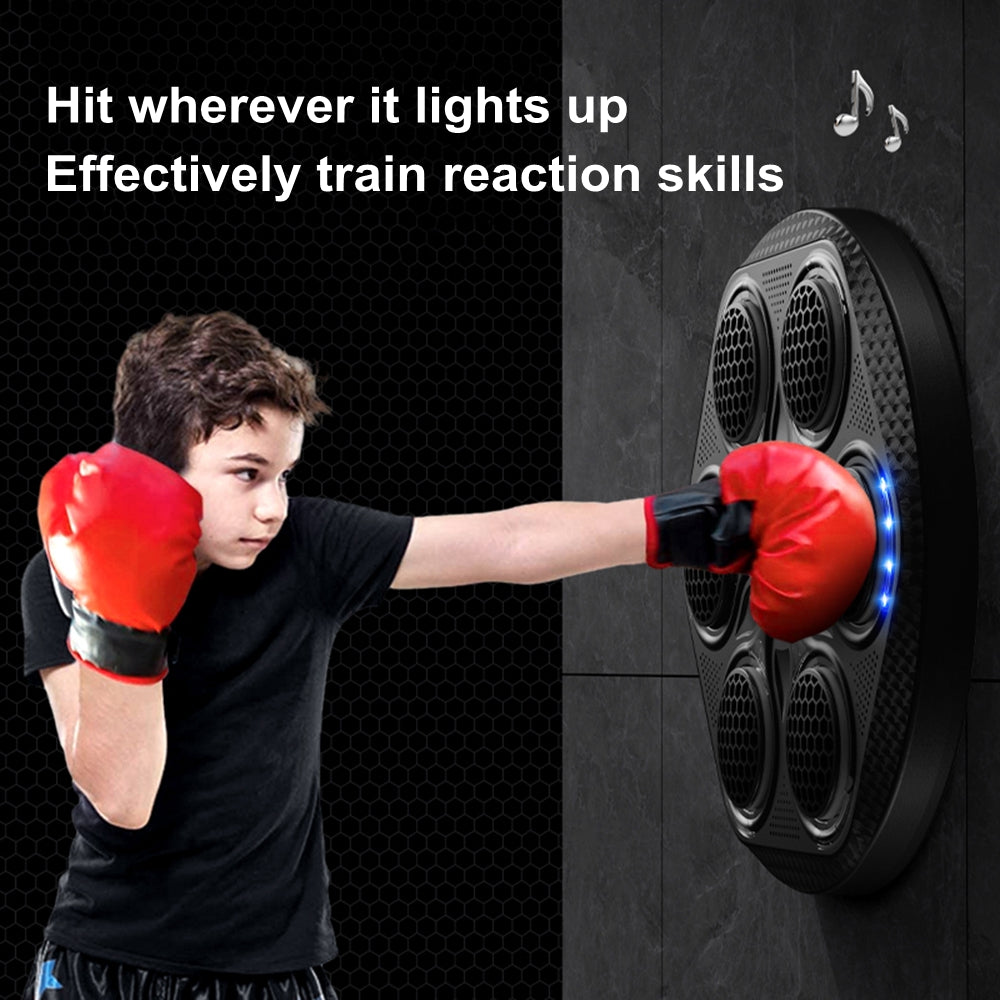 COOLBABY Music Boxing Machine Smart Bluetooth Boxing Target,Wall Mounted Punching Pad Machine for Adult Child - COOLBABY