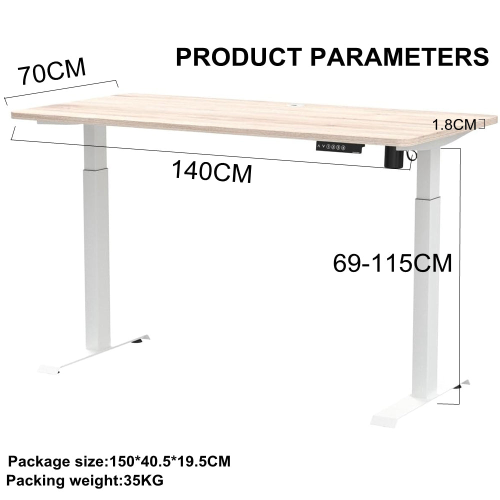 COOLBABY 55×27.5 Inch Electric Height Adjustable Standing Desk,Office Desk for Standing or Sitting,Splice Board Home Office Computer Standing Table