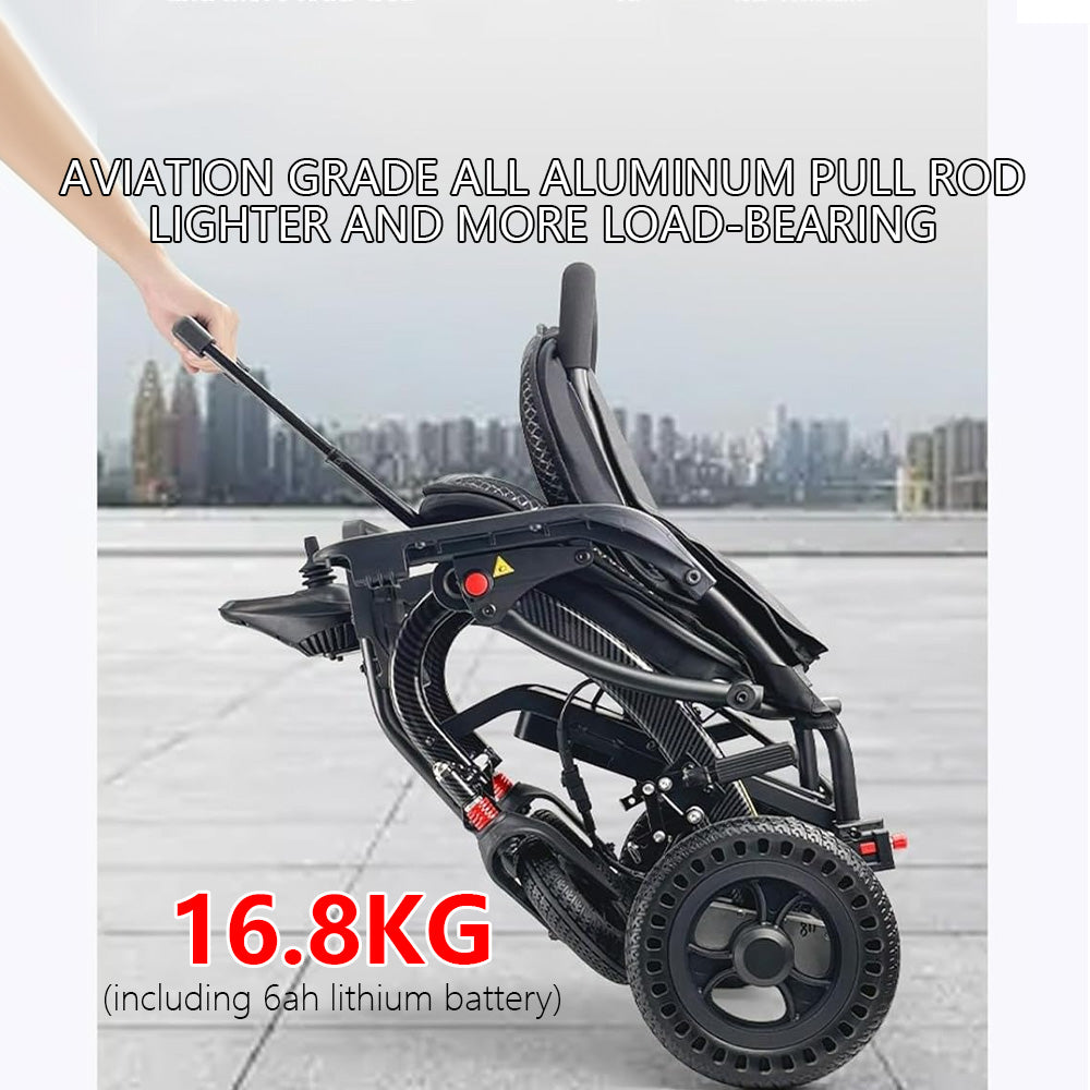 Electric Wheelchair for Adults & Seniors（ Lightweight Aluminum Frame ）（ 3-Second Fold ）（ Ergonomic Design）（ Friendly Mobility Scooter with 360° ）All-Terrain Travel, Airplane - COOLBABY