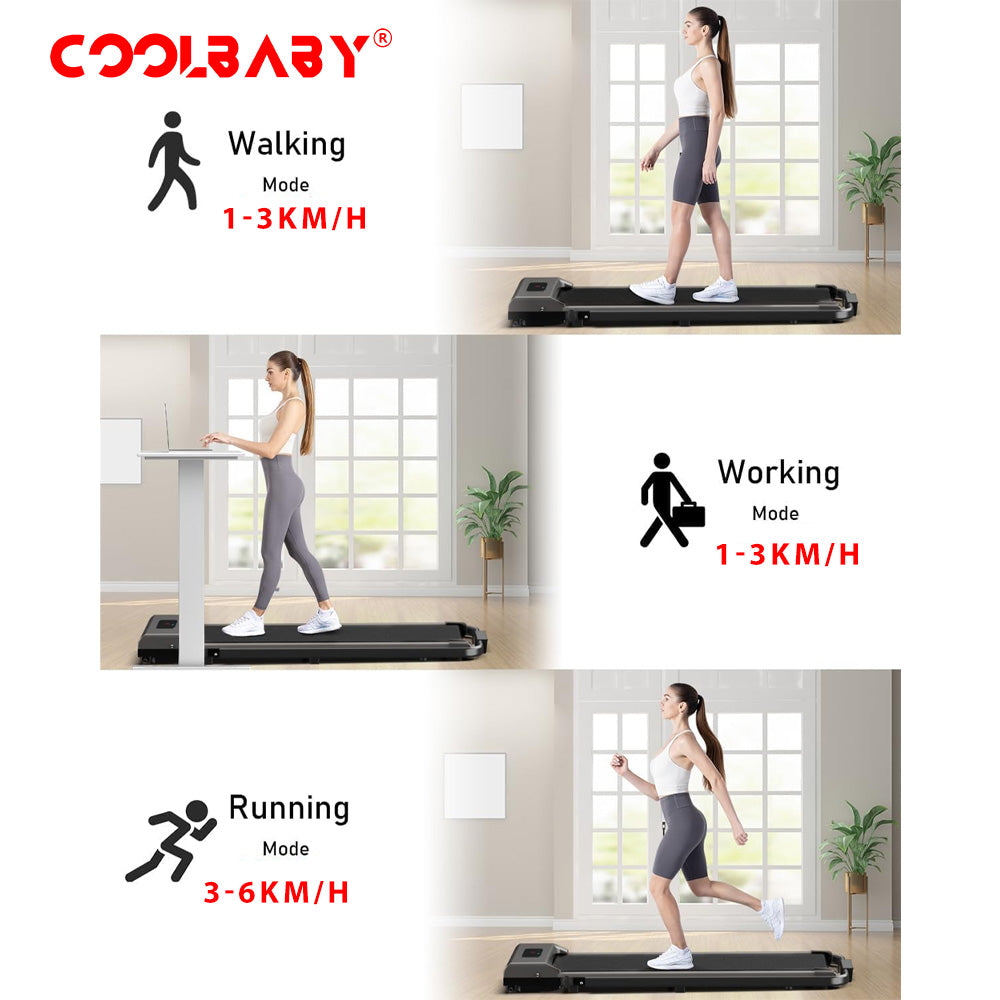 COOLBABY Walking Pad, Walking Treadmill, Folding Under Table - COOLBABY