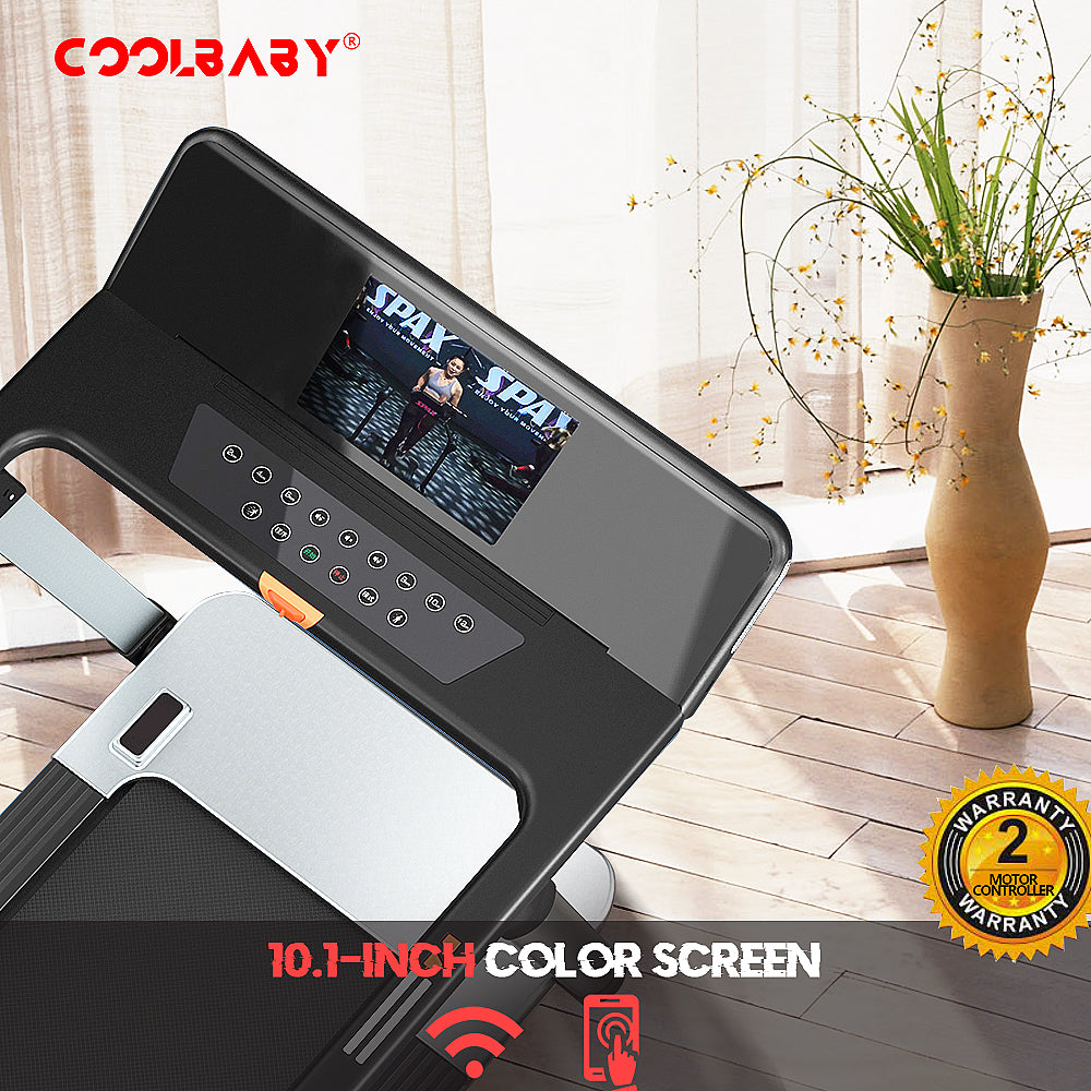 Fitness PBJ22 (4HP Peak) Motorised Treadmill for Home Use 10.1"Color Screen, With Wifi | Speed Range1-15 Km - COOLBABY