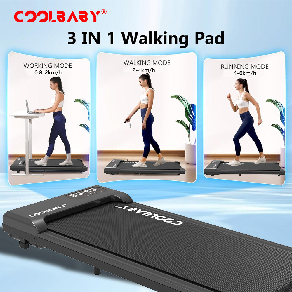 Walking Pad, Walking Pad Treadmill 265 lb Capacity，3 in 1 Portable Under Desk Treadmill for Home and Office with Remote Control, LED Display