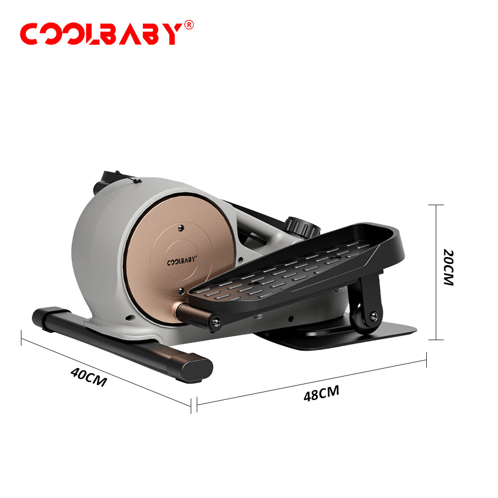 COOLBABY Under Desk Elliptical,Mini Elliptical Machines,Stair Stepper,Magnetic Ellipse Leg Exerciser for Home Office Use,LZM-TYJ - COOLBABY