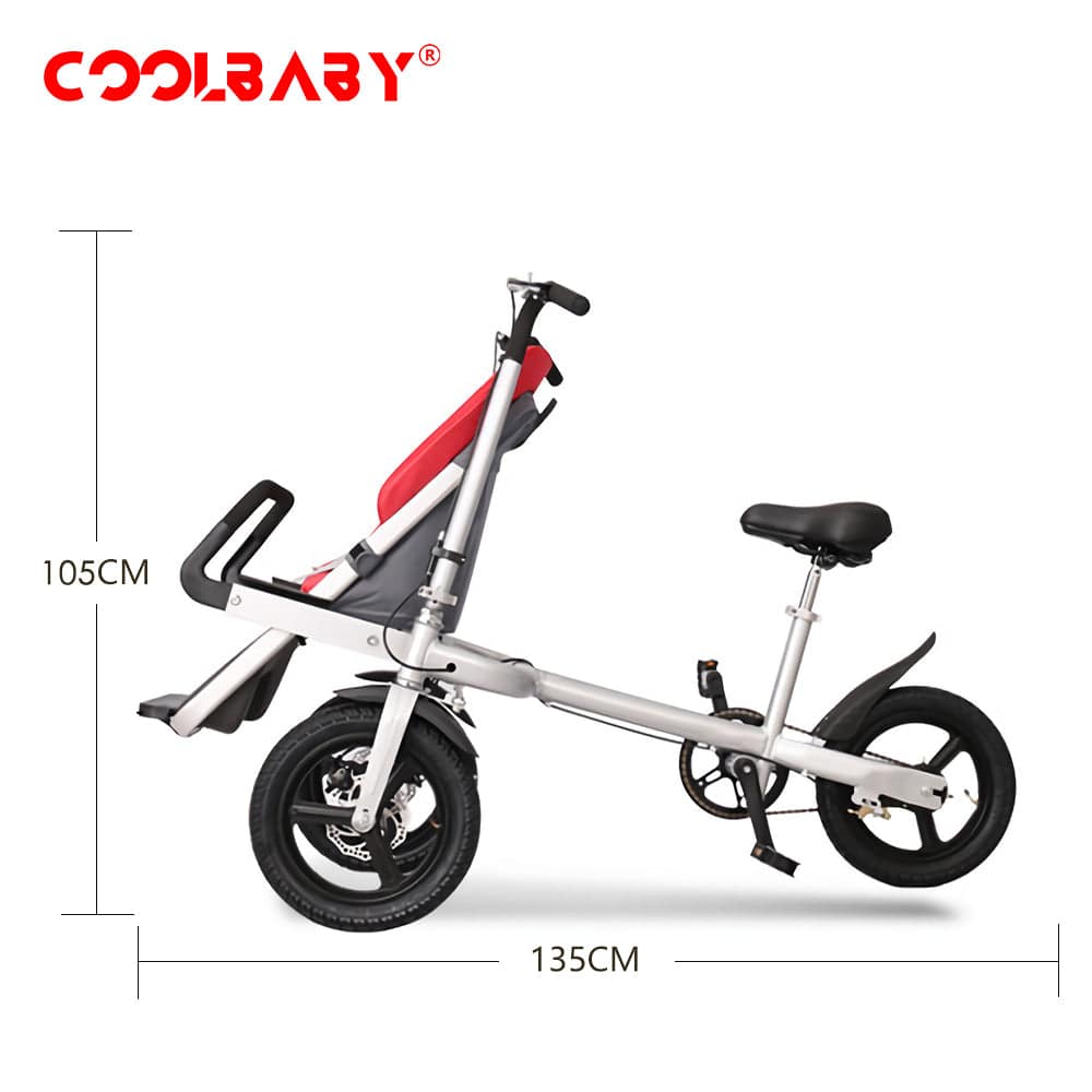 COOLBABY DSLTC-5X Versatile Urban Road Bike with Integrated Baby Seat - COOL BABY