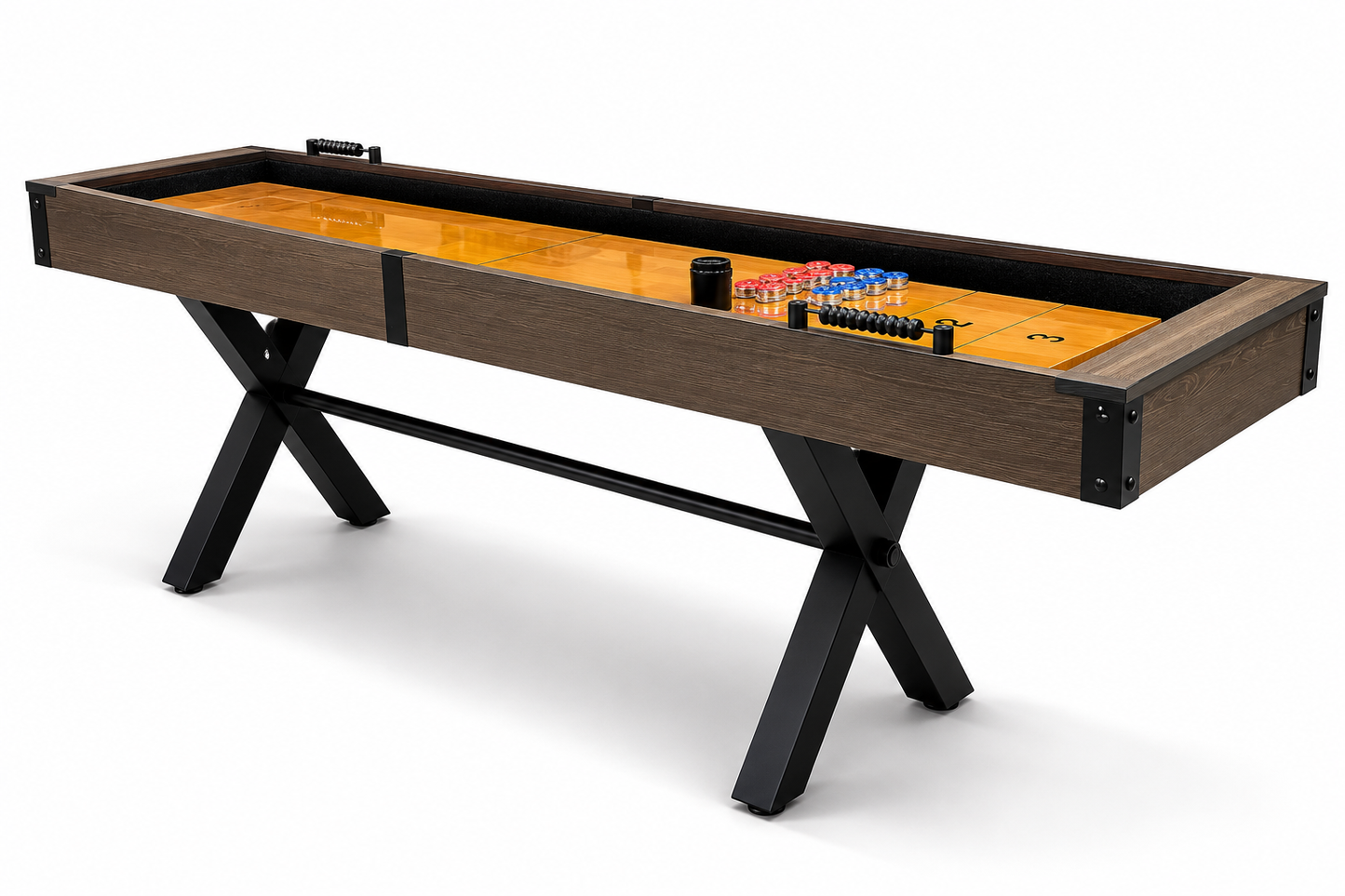 RS9009 9ft Shuffleboard Table | Premium Solid Wood Indoor Game Table