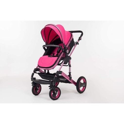 3 in 1 P6 Baby Stroller Canopy Pram, Pink - COOLBABY