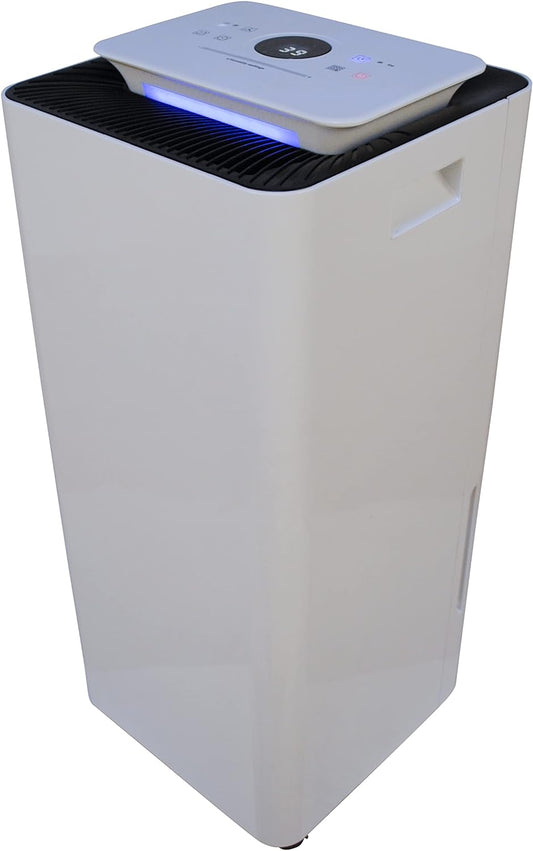 Crownline MD 283 Dehumidifier, Extract up to 25L/24Hrs, 3.5L Capacity, Power rated: 320W, 220 240V, 50Hz, White - COOLBABY