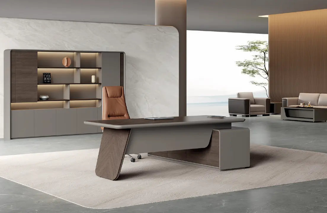 HZ‑240‑1 Executive Desk – Modern Director Table (240 × 185 cm)