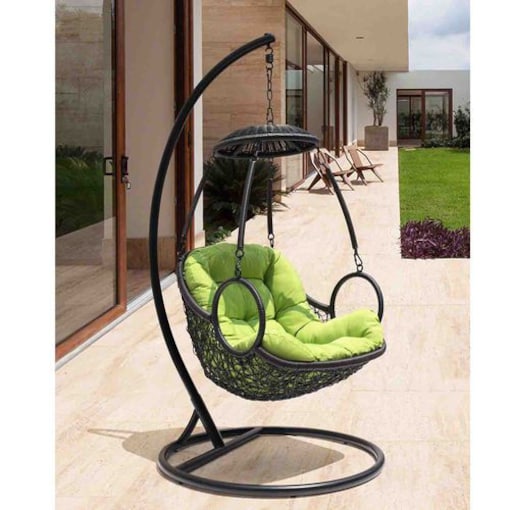 Transitional Designed Swing Hanging Chair - Green - COOLBABY