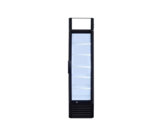 Single Display Chiller – 160L Glass Door Upright Beverage Cooler