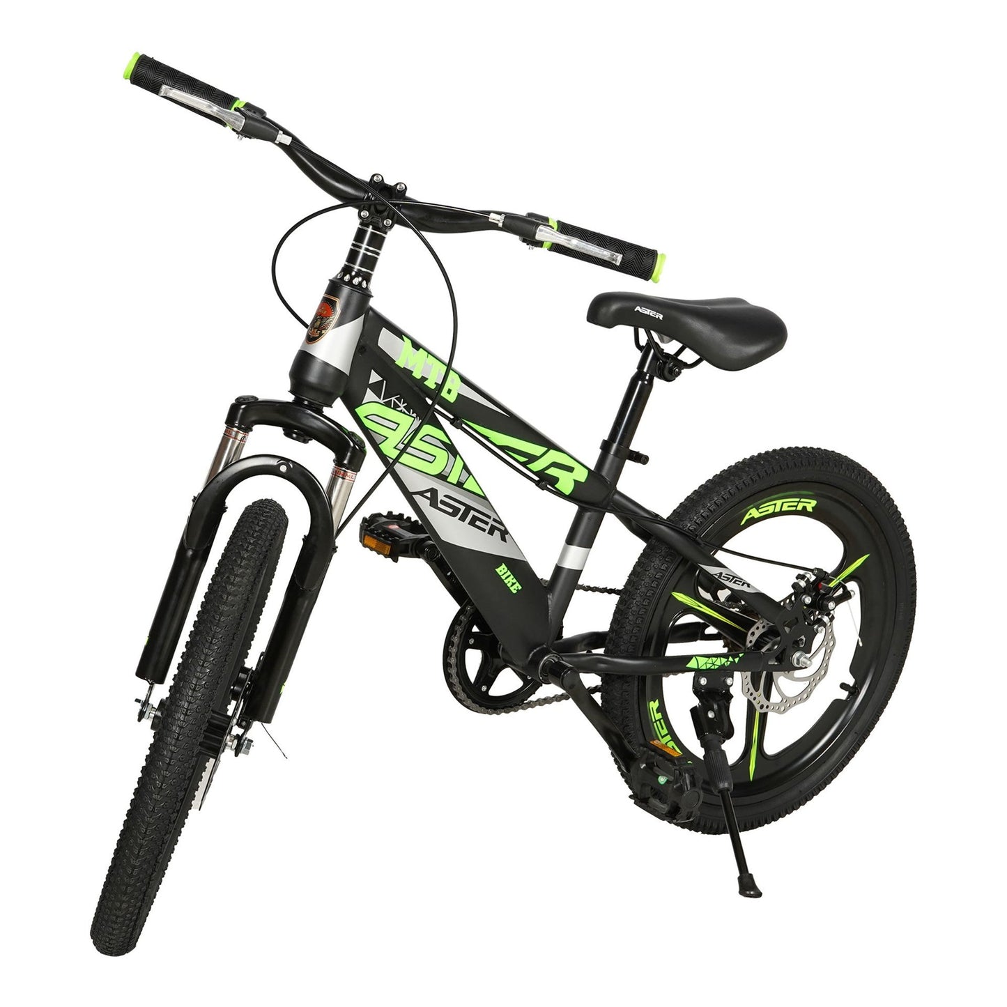 Aster Kids Bicycle with Alloey Wheel, 20 Inch - Green & Black - COOLBABY
