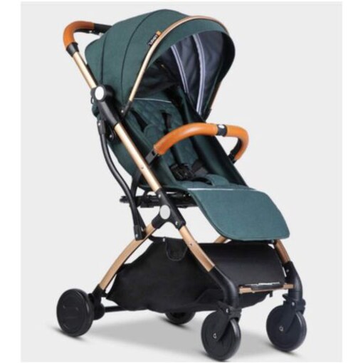 Portable Baby Stroller Travelling Pram, Grey, Green - COOLBABY
