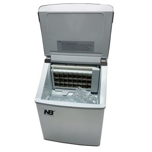 NB North Bayou Ice Cube Maker Machine, Silver, 24 Ice Cubes - COOLBABY