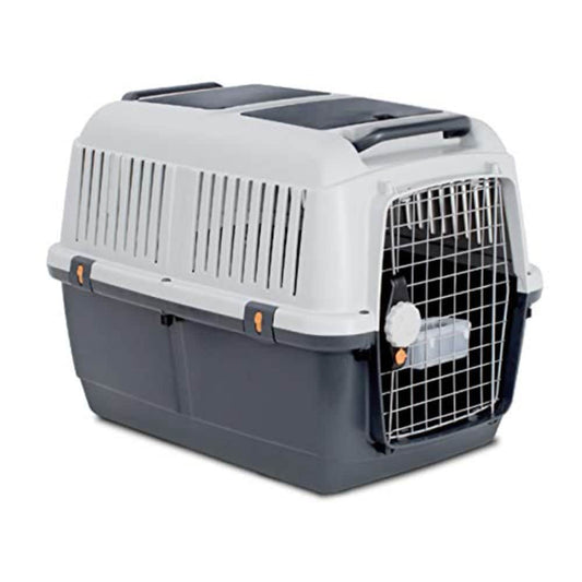 Petshop Travel Pet Plastic Carrier Box, 92x64x67.5cm - Grey - COOLBABY