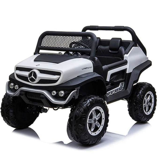 Megastar Licensed Twin Seater Mercedes 12 V Benz Dragoon Truck - White (UAE Delivery Only) - COOLBABY