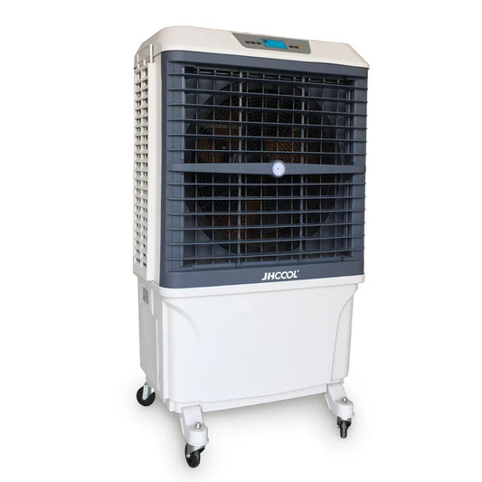 Portable Room Air Cooler with 20L+ Water Tank – Mini Evaporative Cooling Fan, LED Control, Remote, Low‑Noise Operation, 8000 CMH Airflow, Office & Home Use - COOLBABY