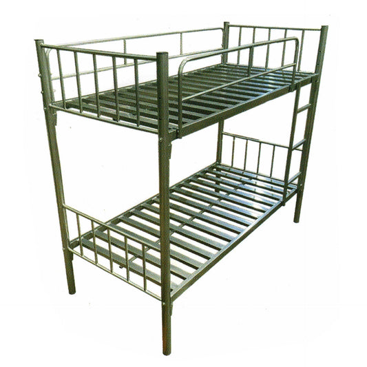 Al Mubarak Heavy Steel Dual Bunk Bed with Ladder, GD-1, Silver - COOLBABY