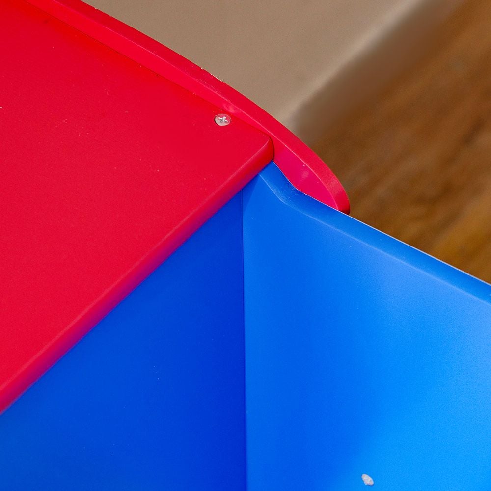 Ranger 70×130 Toddler Bed – Red & Blue, Engineered Wood, Painted Finish - COOLBABY