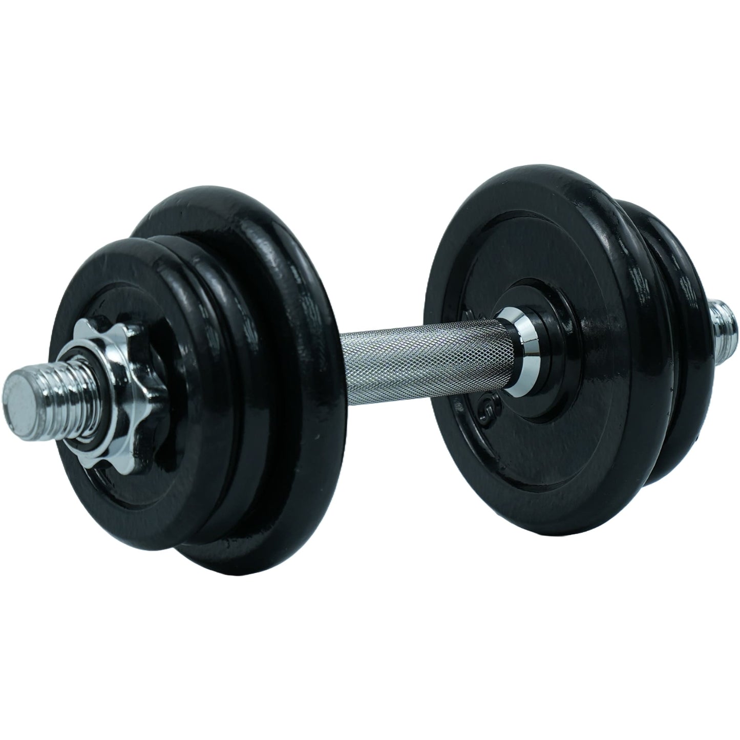 Fitness Adjustable Dumbbell Set – Pair | 20 Kg Cast Iron Weights with Spinlock Collars