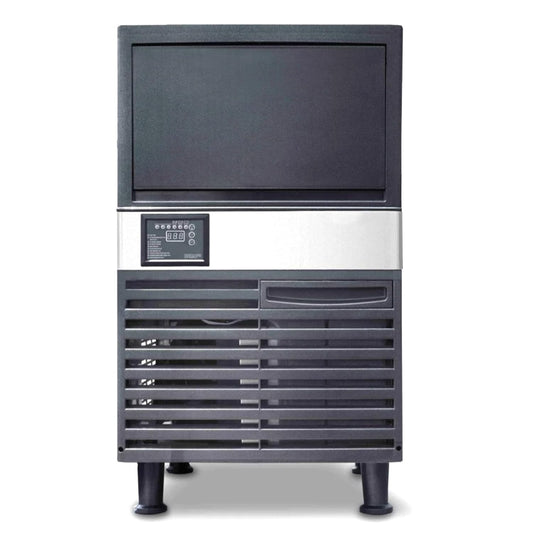 Commercial Ice Cube Maker – 55kg/Day Output, 20–25kg Storage, R290 Refrigerant, Dual Water Inlet, 220V Stainless Steel Ice Machine - COOLBABY