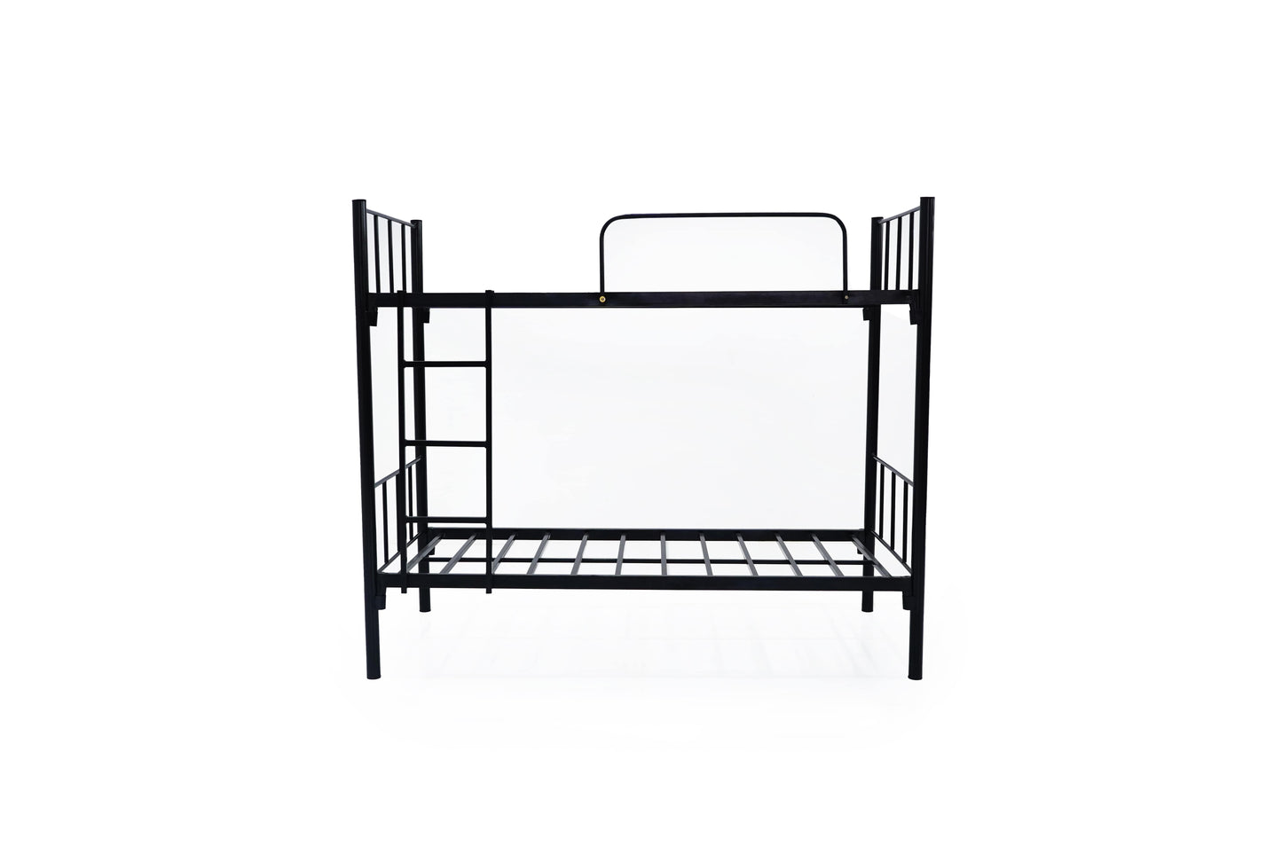 NAD‑HK2 Bunk Bed with Ladder – Durable Steel Twin Bunk Bed (Grey / Silver / Black)