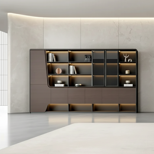 HT‑320‑C Executive Cabinet – Luxury Modern Office Storage Unit (320 × 210 cm)