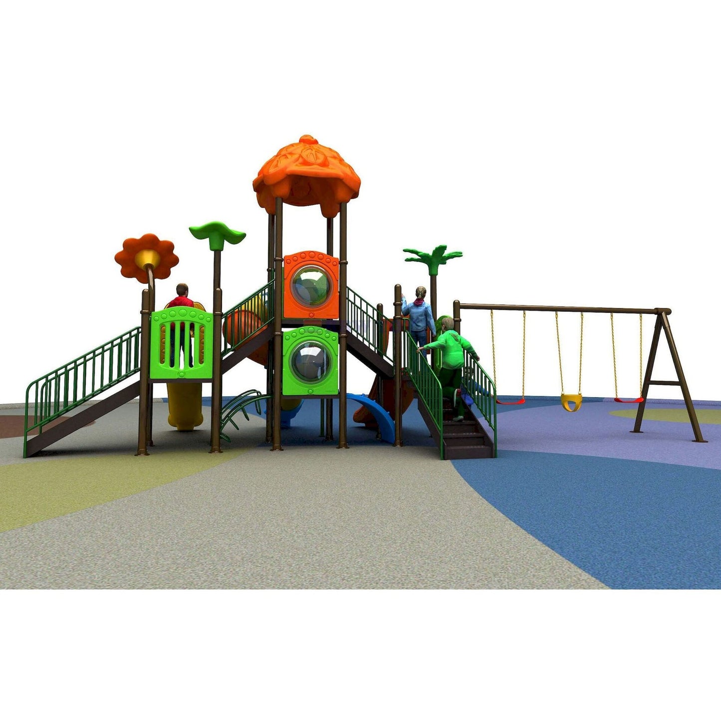 RBW Toys Outdoor Playground Swing Slide for Kids, RW-11017, 9x4.5x5M - COOLBABY