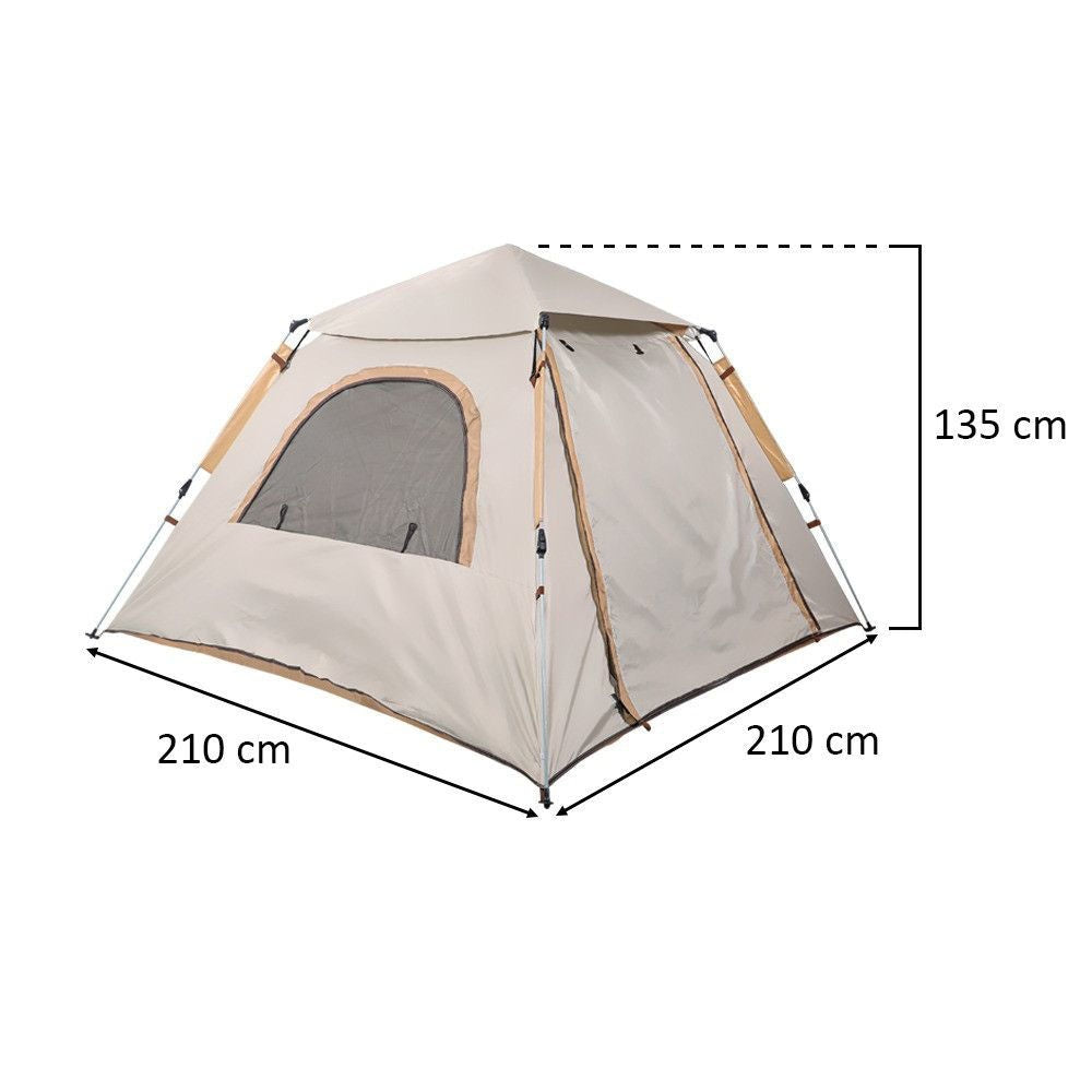Portable Camping Tent Automatic Hydraulic Shade Tent, Beige - COOLBABY