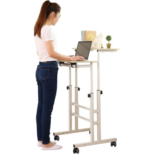 CZT Adjustable Stand Up Desk with Standing & Seating Modes - COOLBABY