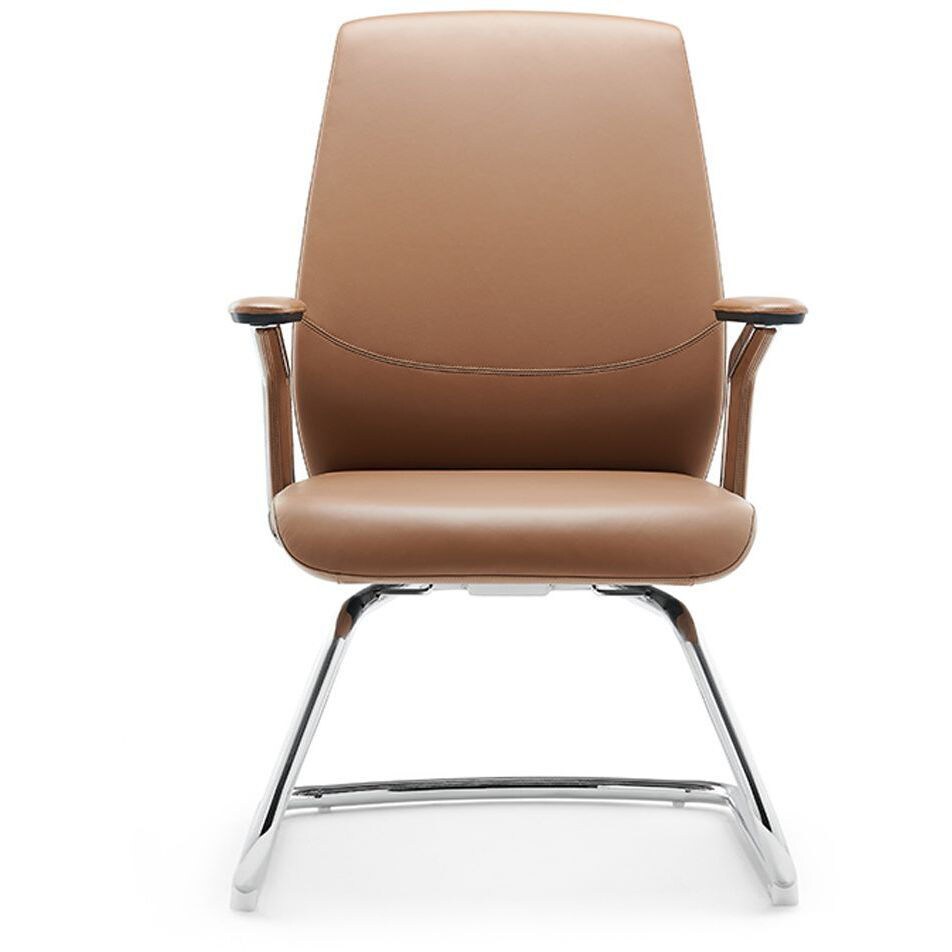 Huimei Office Visitor Chair, Brown, GW-1802-C - COOLBABY