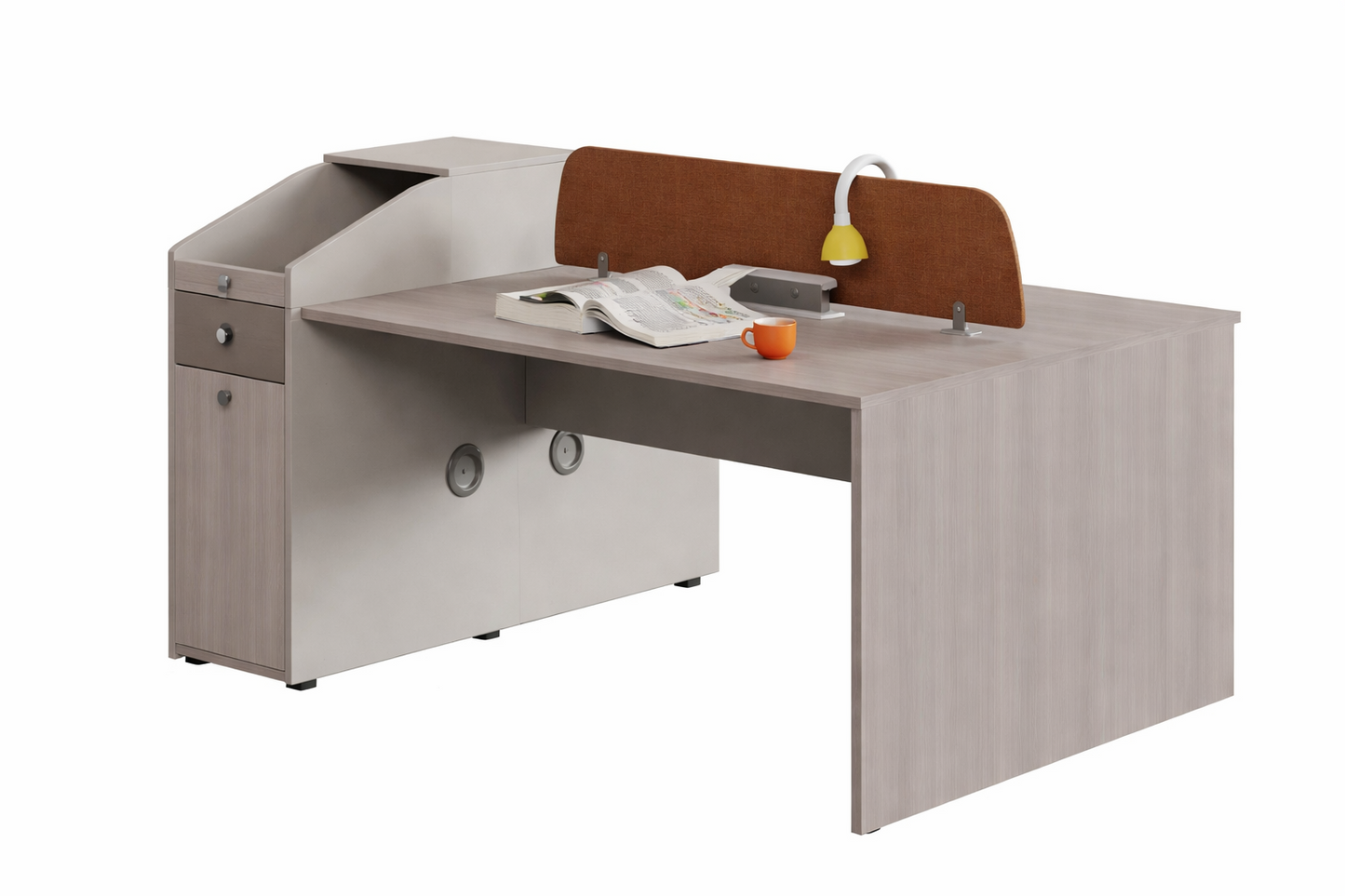 YD‑1506 Office Workstation – Compact Modern Desk with Storage, Privacy Screen & Power Module